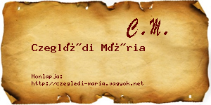 Czeglédi Mária névjegykártya