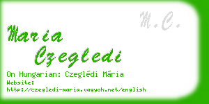 maria czegledi business card